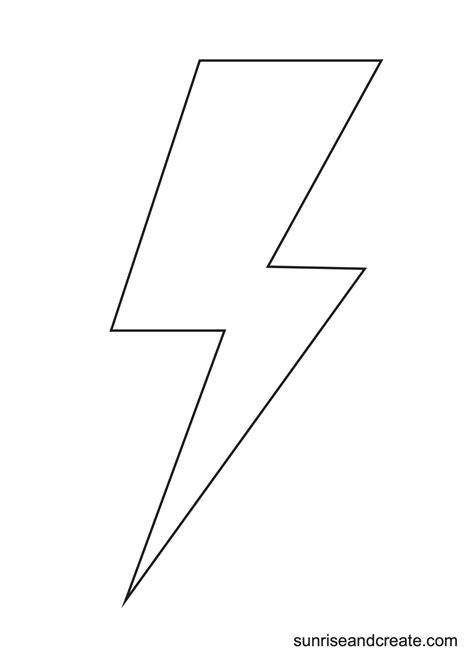 Lightning Bolt Template