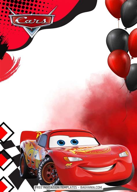 Lightning Mcqueen Invitation Template