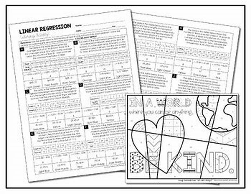 Linear Regression Coloring Activity Answer Key