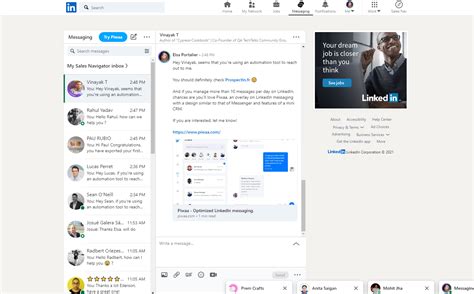 LinkedIn Messaging Interface