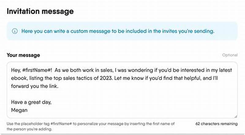 Linkedin Connection Request Message Template