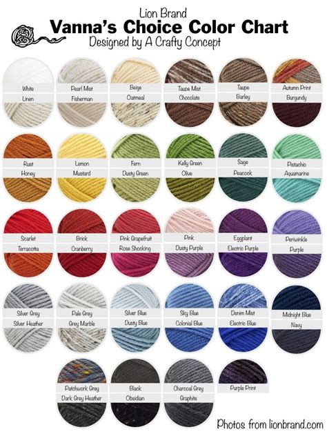Lion Brand Yarn Chart