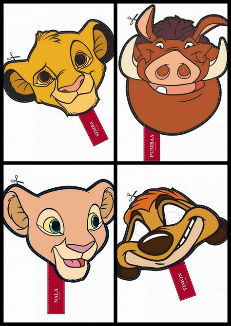 Lion King Masks Printable