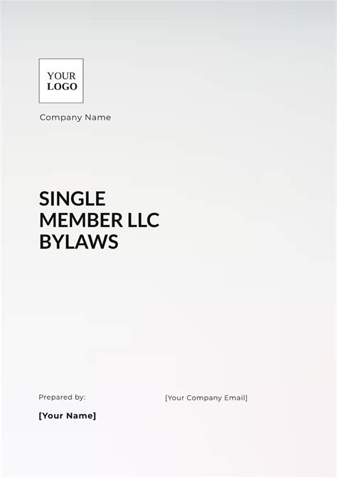 Llc Bylaws Template