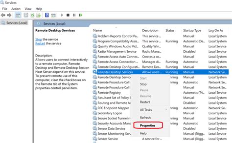 Locate Server Service in Services
