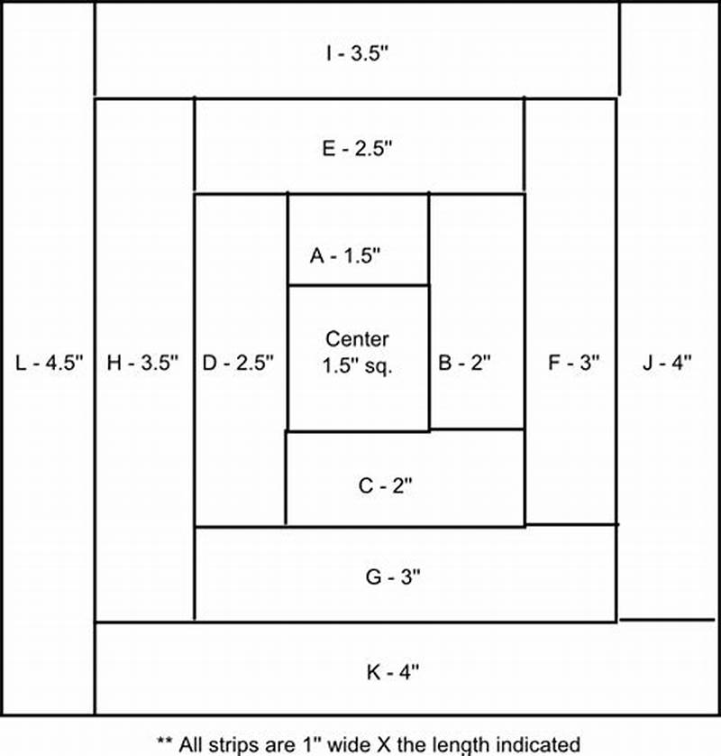 Log Cabin Quilt Pattern 12 Inch Block