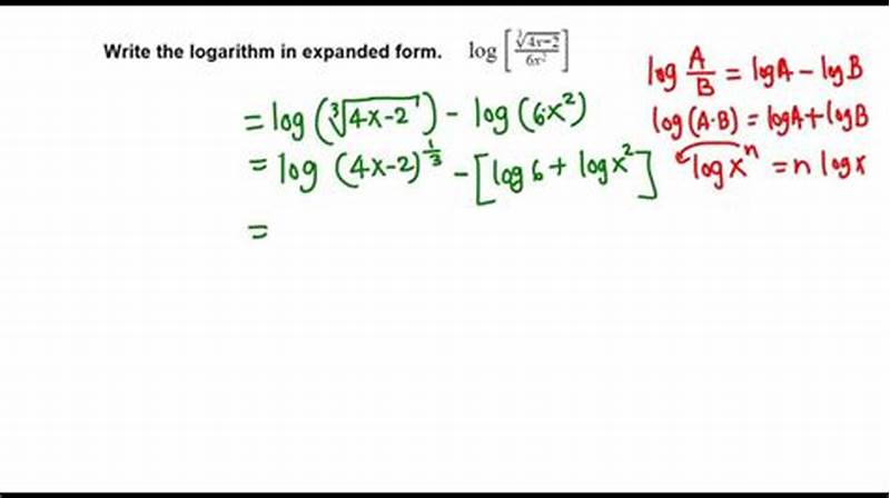 Logarithm In Expanded Form