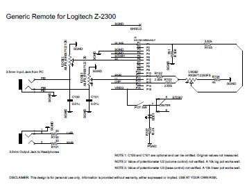 Logitech 2300 Remote Wiring