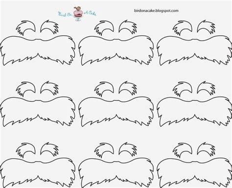 Lorax Eyebrows Printable