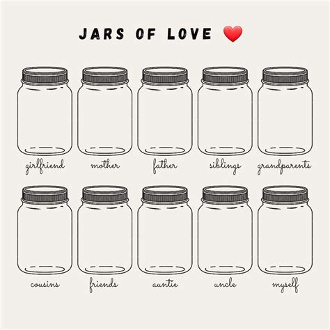Love Jar Template