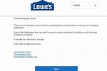 Lowe's Official Site Survey