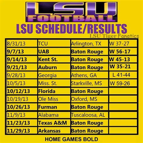 Lsu Baseball Schedule Printable