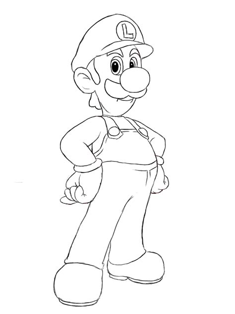 Luigi Coloring Pages Printable