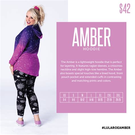 Lularoe Amber Size Chart