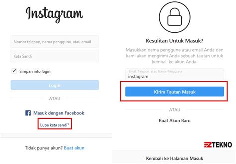 Lupa Password Instagram