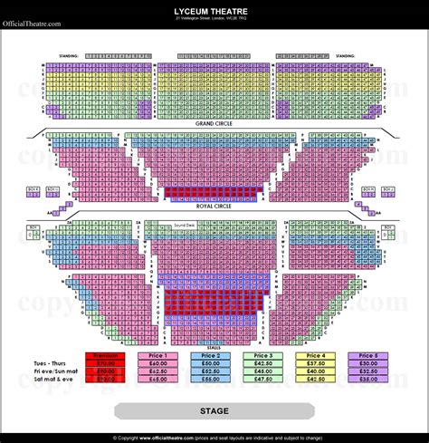 Lyceum Seating Chart London