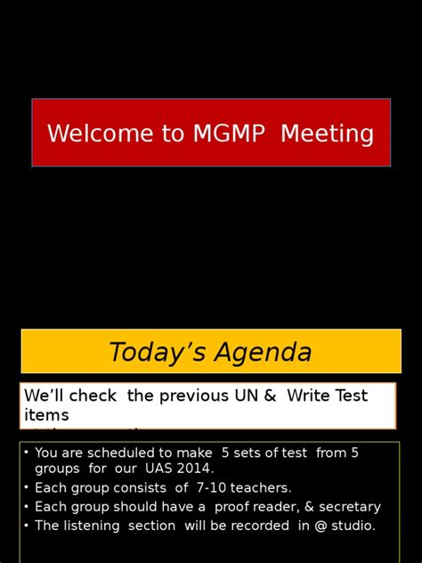 Ilustrasi MGMP Meeting