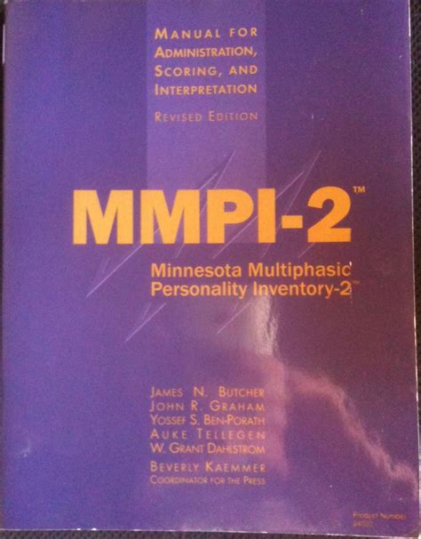 MMPI-2 Manual