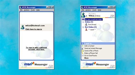 MSN Messenger interface old