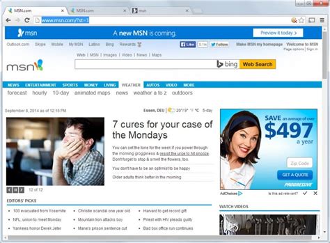 MSN Homepage Sekarang