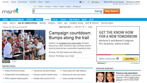 User Interface MSN yang bersih