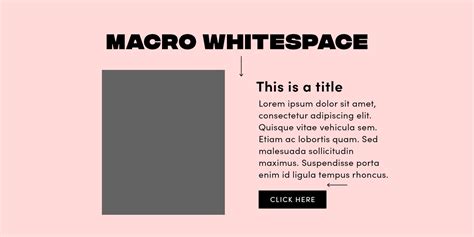 Macro white space in layout