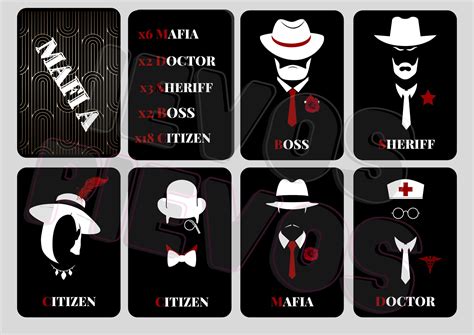 Mafia Printable Cards