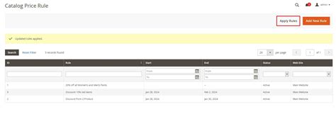 Magento 1.14 Catalog Price Rules Not Applying