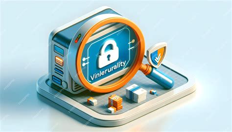 Magnifying glass highlighting a vulnerability