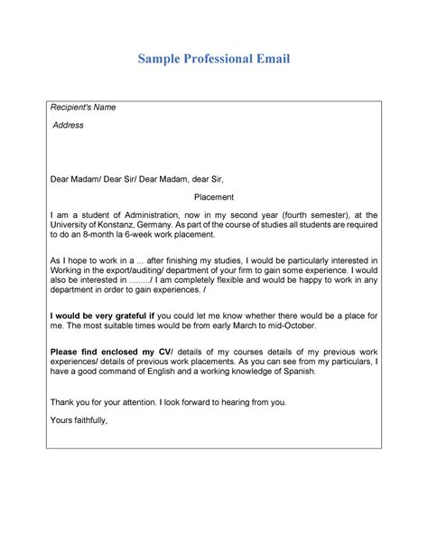 Mail Template Example