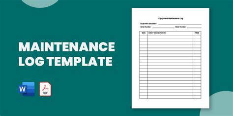 Maintenance Log Template Excel