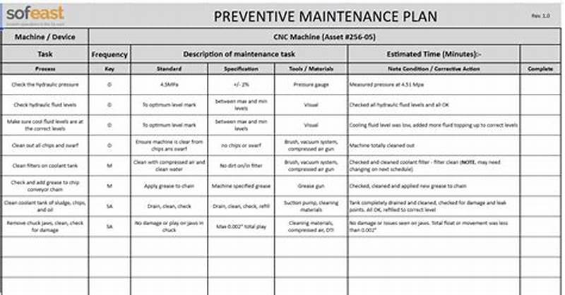 Maintenance Program Template