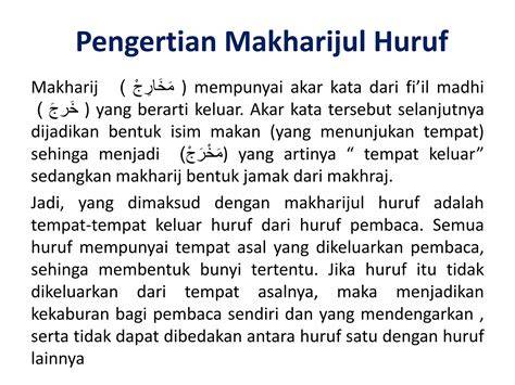 Makharijul Huruf