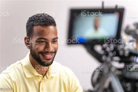 Man Recording Video Blog