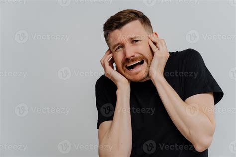 Man being scared at night