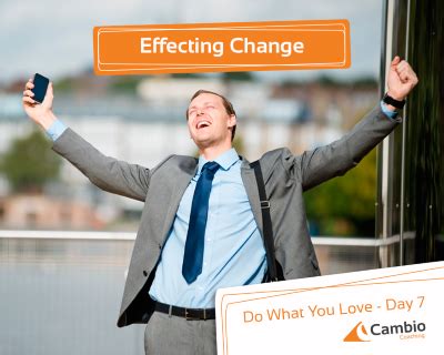 Man effecting change