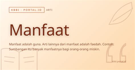 Manfaat KBBI