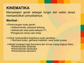 Manfaat Mempelajari Gerak