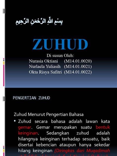 Manfaat Zuhud