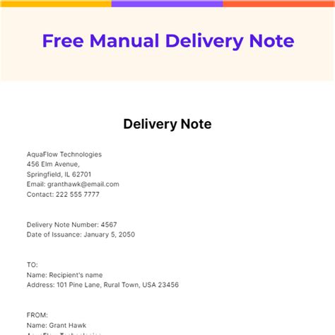 Surat Pengiriman Barang Manual