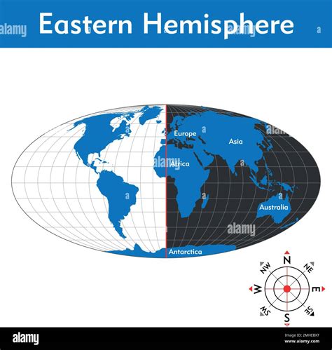 Map Of Eastern Anad Western Hemisphere Printable Downloadable
