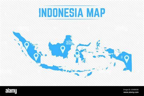 Map of Indonesia with tips icons