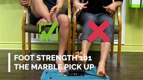 Marble pick-up exercise