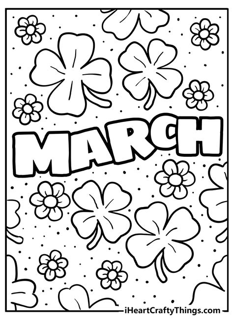 March Printable Coloring Pages