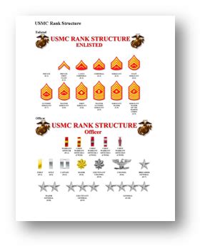 Marines Rank Chart