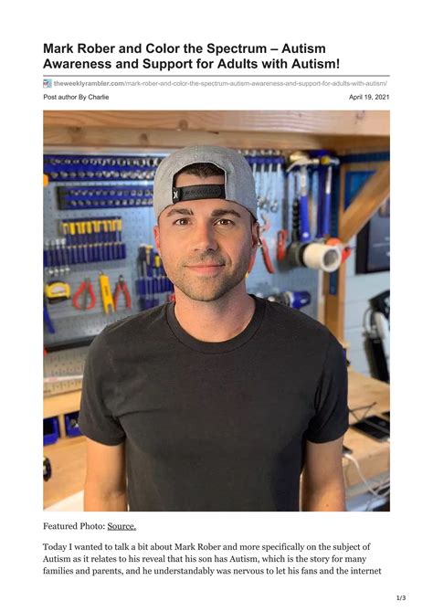 Mark Rober Autism Advocacy