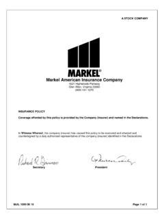 Markel Insurance Company conclusion