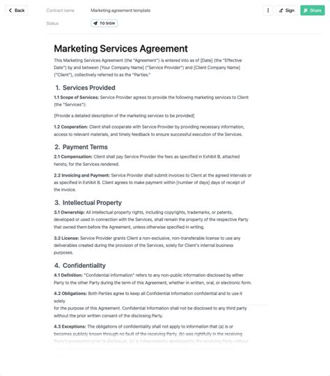 Marketing Agency Contract Template