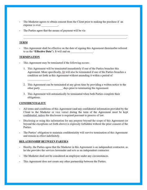 Marketing Agreement Template