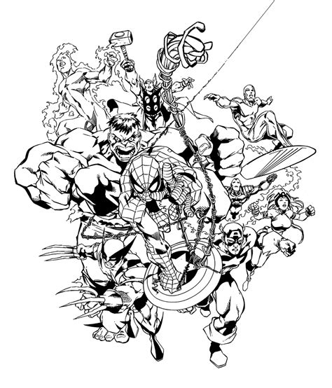 Marvel Comic Coloring Pages Printable